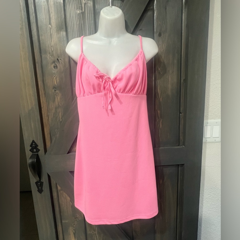 Cloud Ten Pink Ribbed summer dress Medium